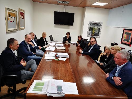 Il vicegovernatore Fvg con delega alla Salute, Riccardo Riccardi, durante l'incontro con gli ordini delle Professioni infermieristiche